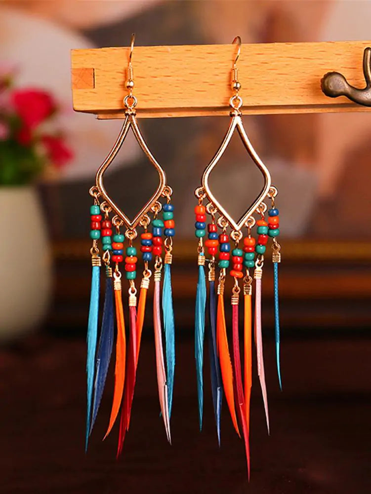 Tassels Feather Earrings